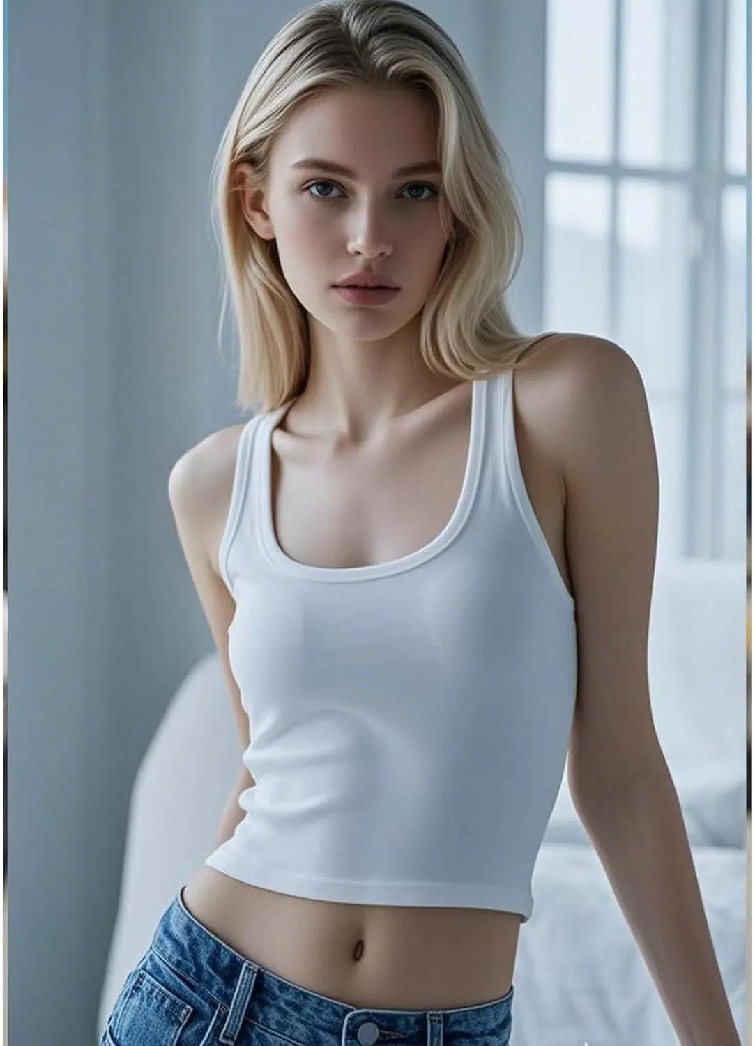 4 Pack Sleeveless Tank Tops for Women Racerback Cropped Workout Top Cotton Basic Running Yoga Gym Crop Top Shirts for Women