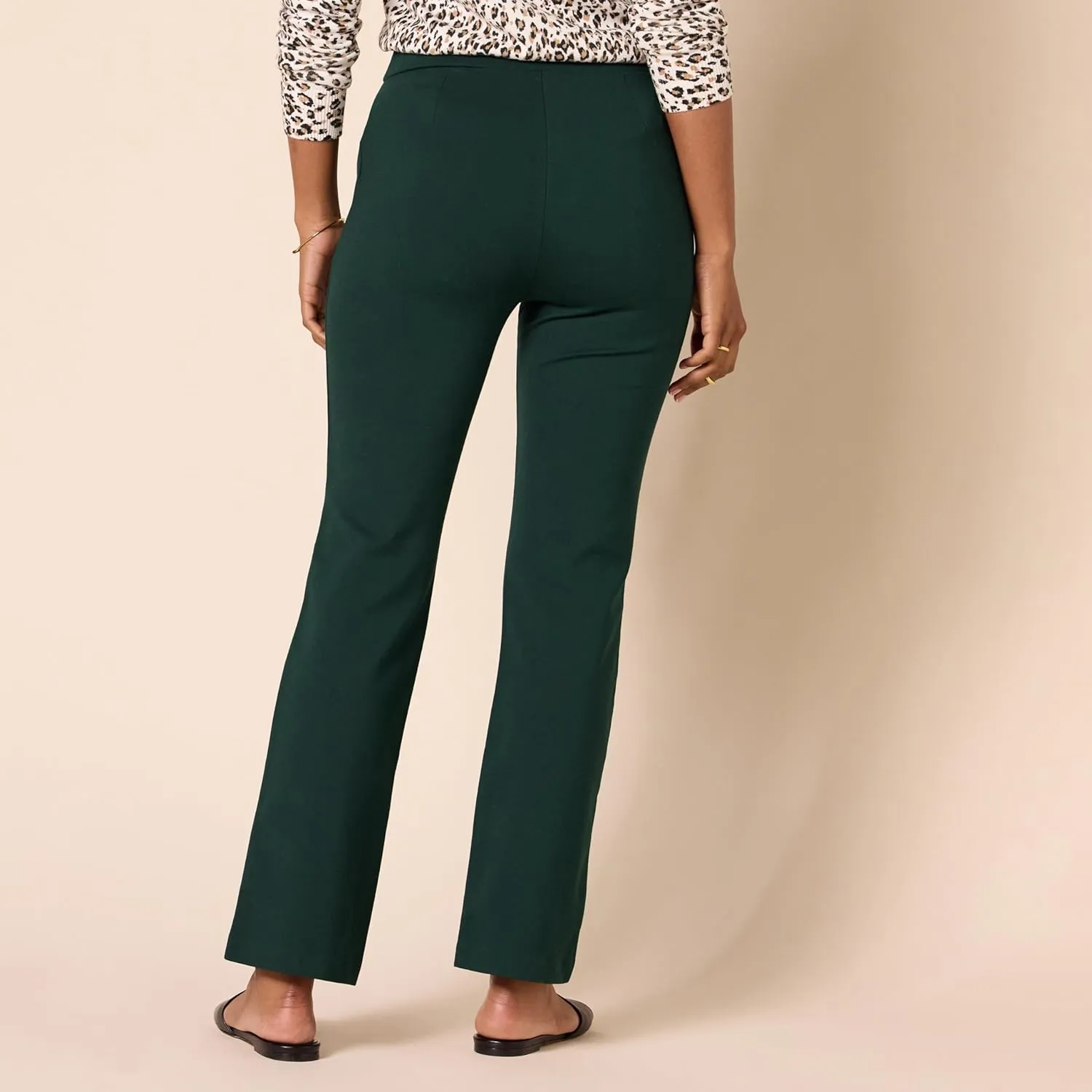 Amazon Essentials Women's Ponte Pull-On Mid Rise Ankle Length Pants