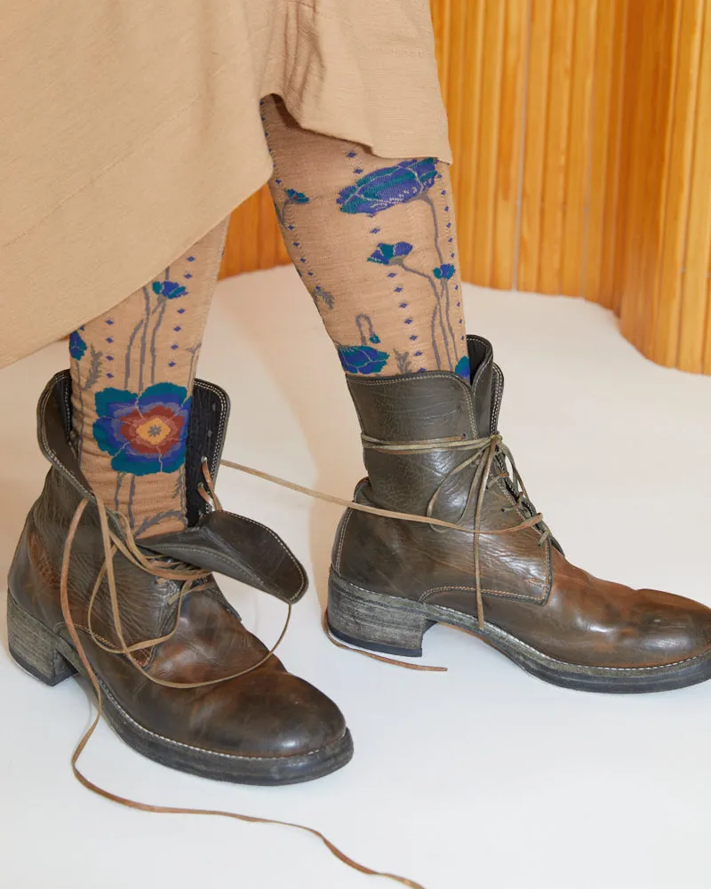 Antipast Bold Bloom Mid Socks - Charcoal