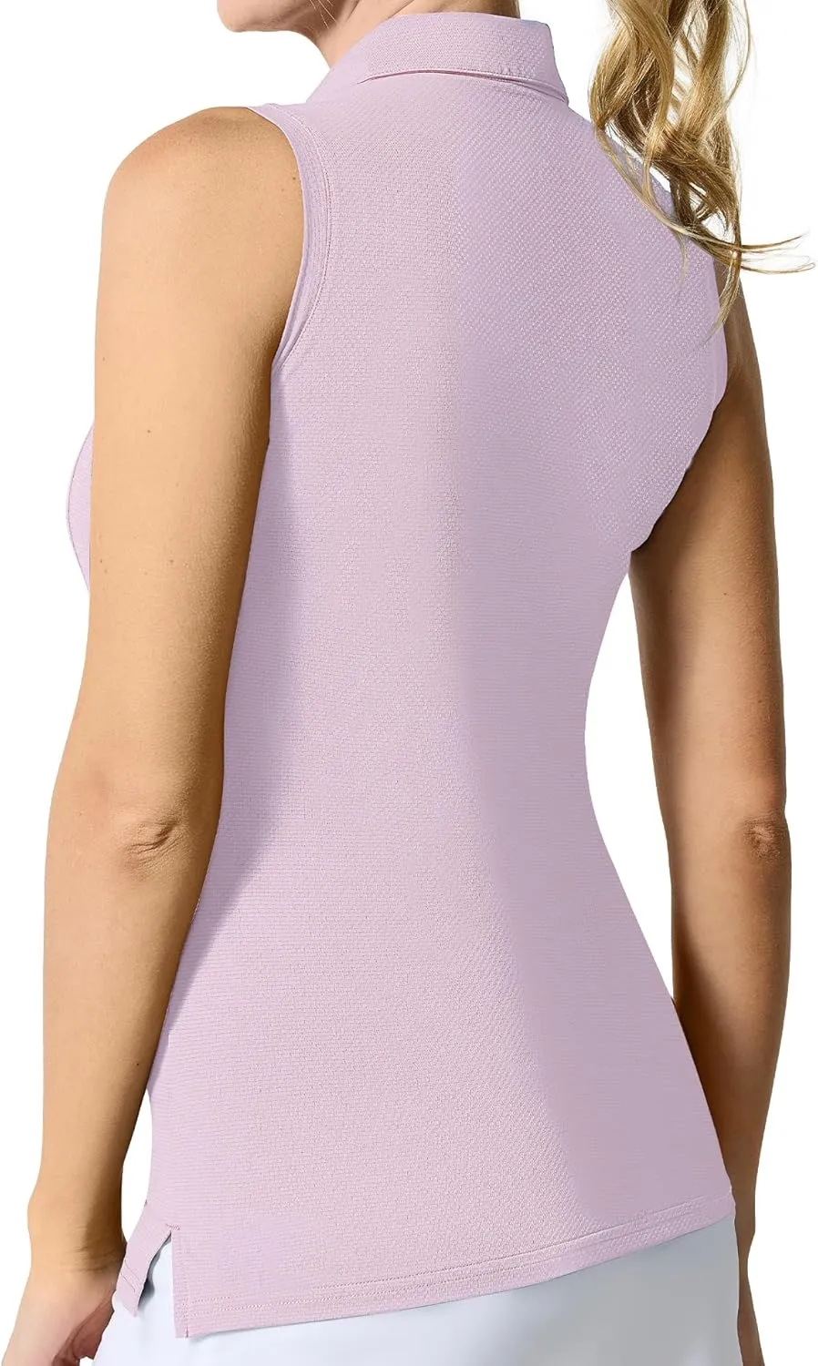 Casei Women's Sleeveless Golf Polo Shirts UPF 50  Quick Dry Collared Polo Shirts Athletic Tank Tops Shirts