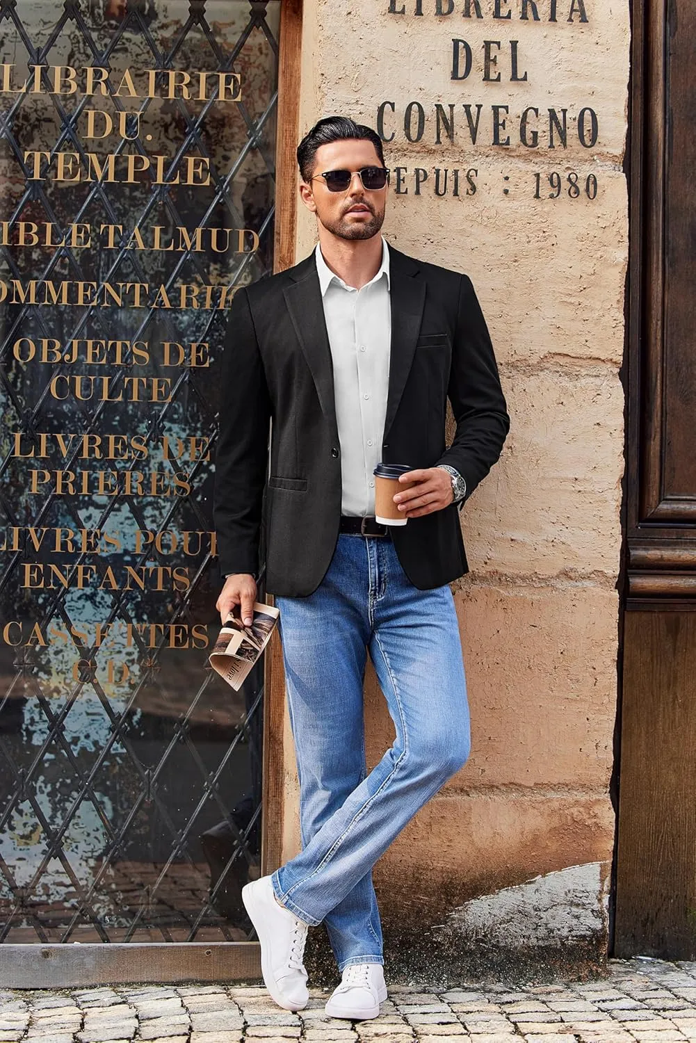 COOFANDY Mens Long Sleeve Button Down Shirts Casual Untucked Shirts for Men Dress Shirts Wedding Shirts