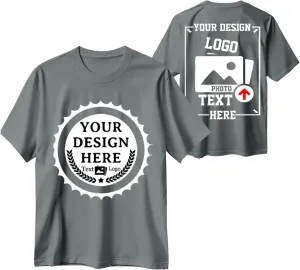 Custom T Shirts Made in USA Bulk Customized T Shirts for Men Women Design Your Own Personalized Shirt Tee Gifts