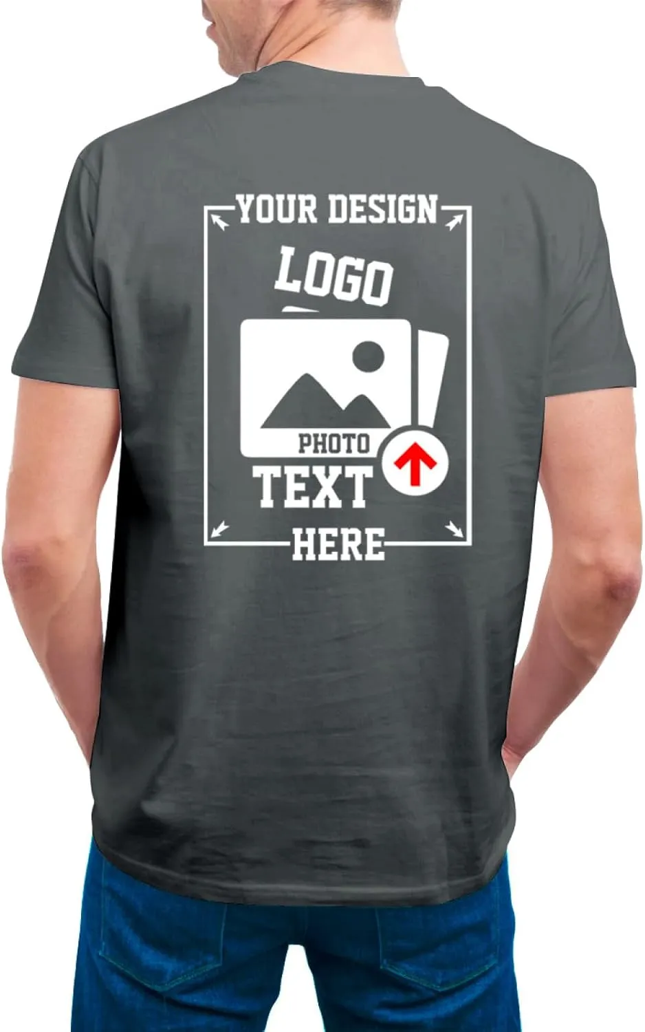 Custom T Shirts Made in USA Bulk Customized T Shirts for Men Women Design Your Own Personalized Shirt Tee Gifts