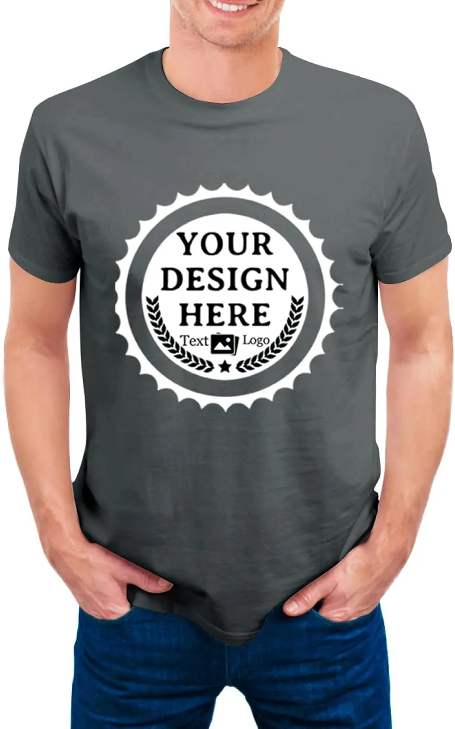 Custom T Shirts Made in USA Bulk Customized T Shirts for Men Women Design Your Own Personalized Shirt Tee Gifts