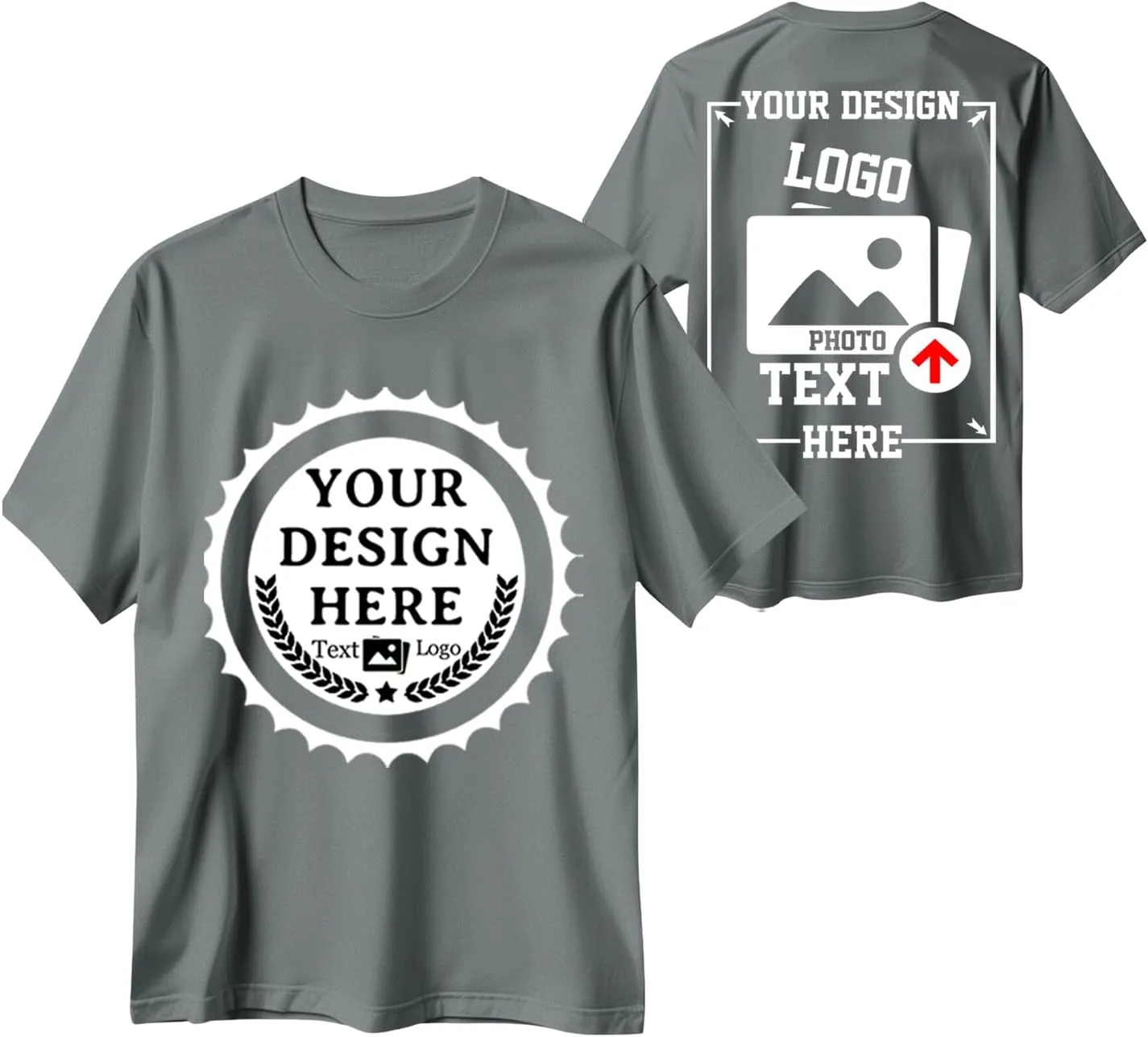 Custom T Shirts Made in USA Bulk Customized T Shirts for Men Women Design Your Own Personalized Shirt Tee Gifts