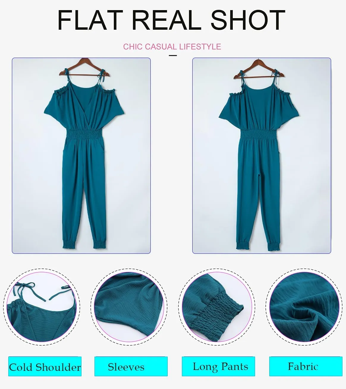 Dokotoo Jumpsuit for Womens Dressy Casual 2025 One Piece Romper Cold Shoulder Outfits for Summer
