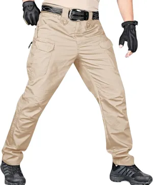 Fxbar Men's Flex Stretch Tactical Pants Ripstop Cargo Pants Lightweight Outdoor Work Hiking Pants for Men