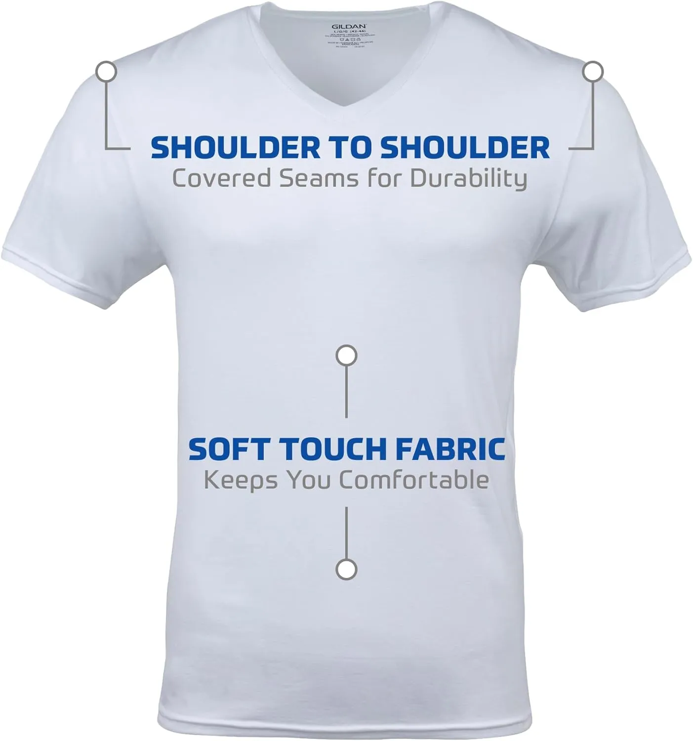 Gildan Men's V-Neck T-Shirts, Multipack, Style G1103
