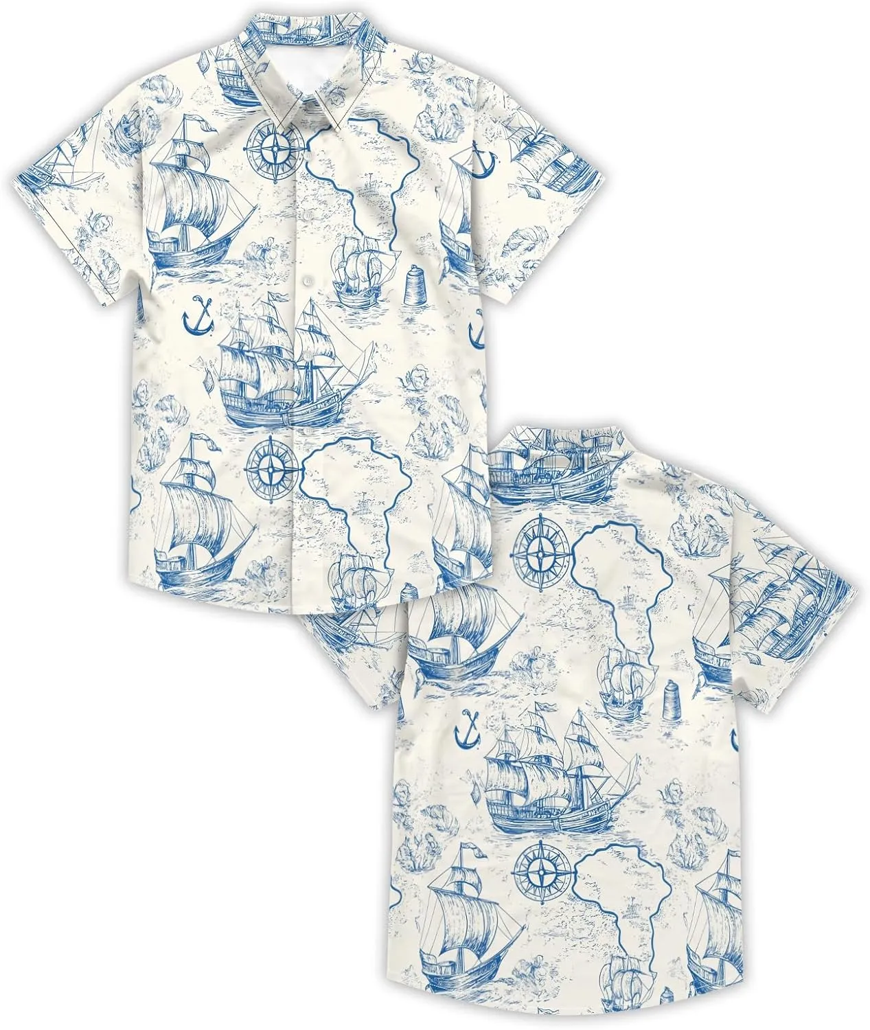 Hawaiian Shirts for Men Summer Beach Casual Short Sleeve Button Down Shirts Novelty Print Tropical Beach Shirts