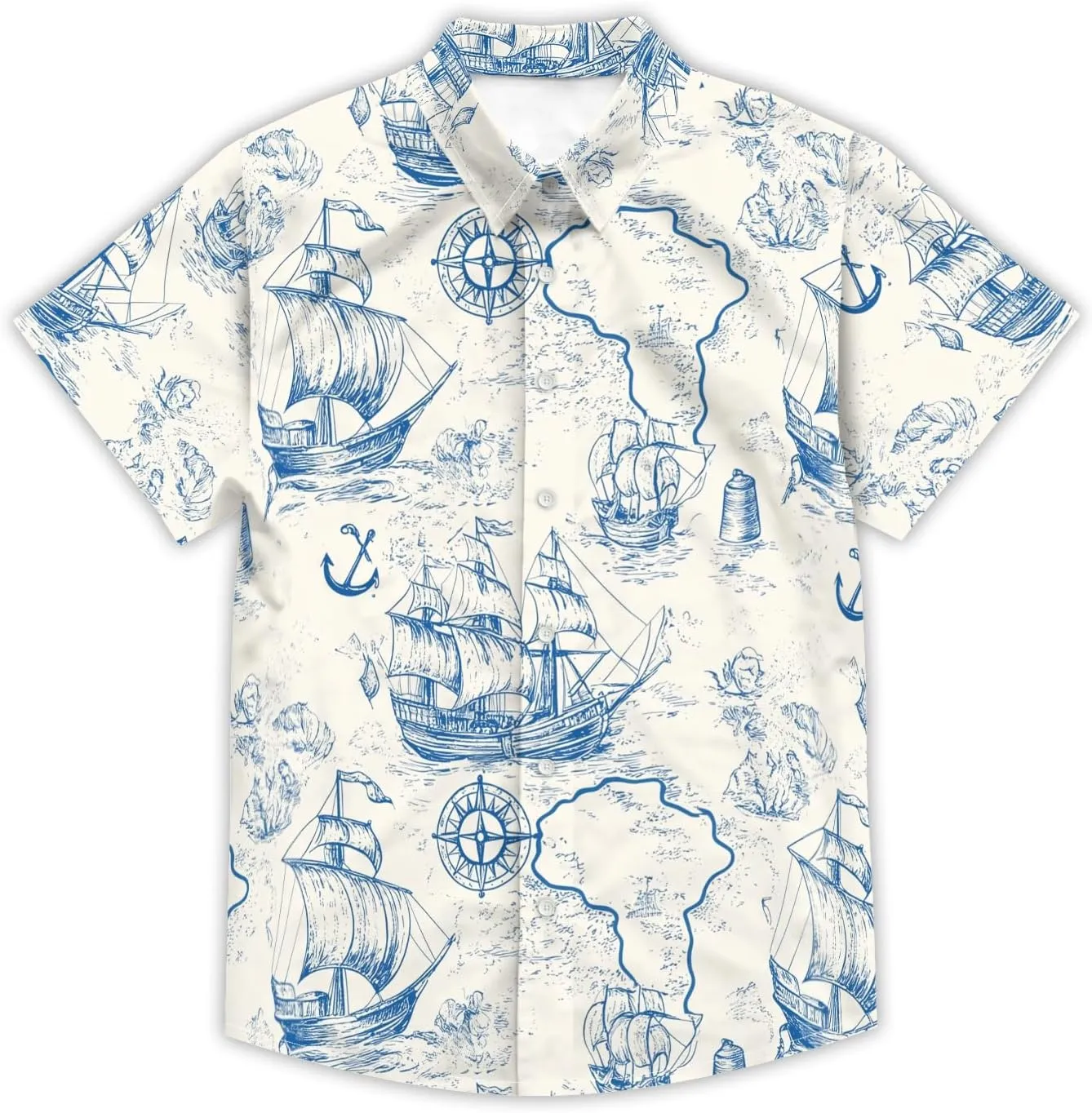 Hawaiian Shirts for Men Summer Beach Casual Short Sleeve Button Down Shirts Novelty Print Tropical Beach Shirts