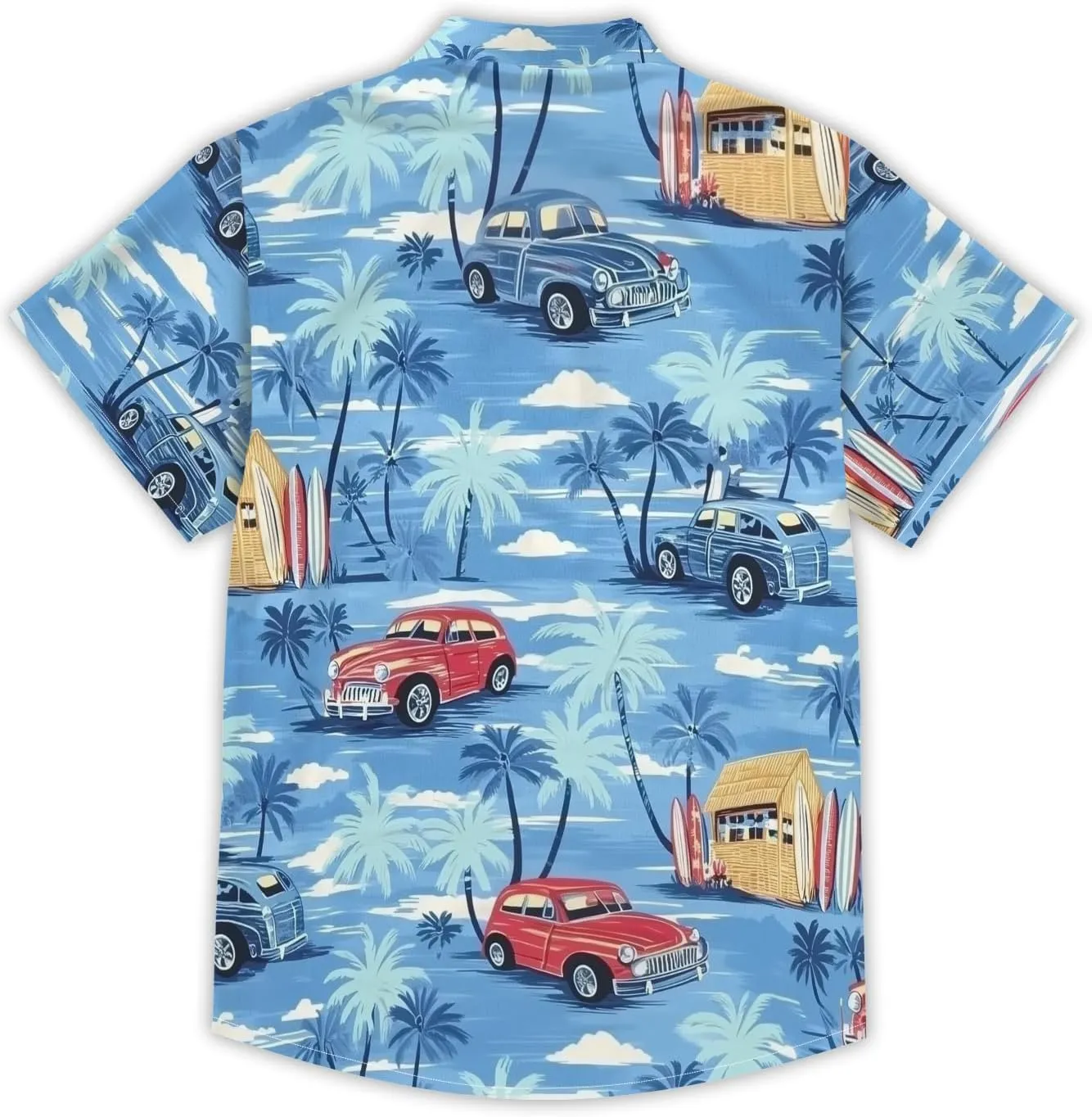 Hawaiian Shirts for Men Summer Beach Casual Short Sleeve Button Down Shirts Novelty Print Tropical Beach Shirts