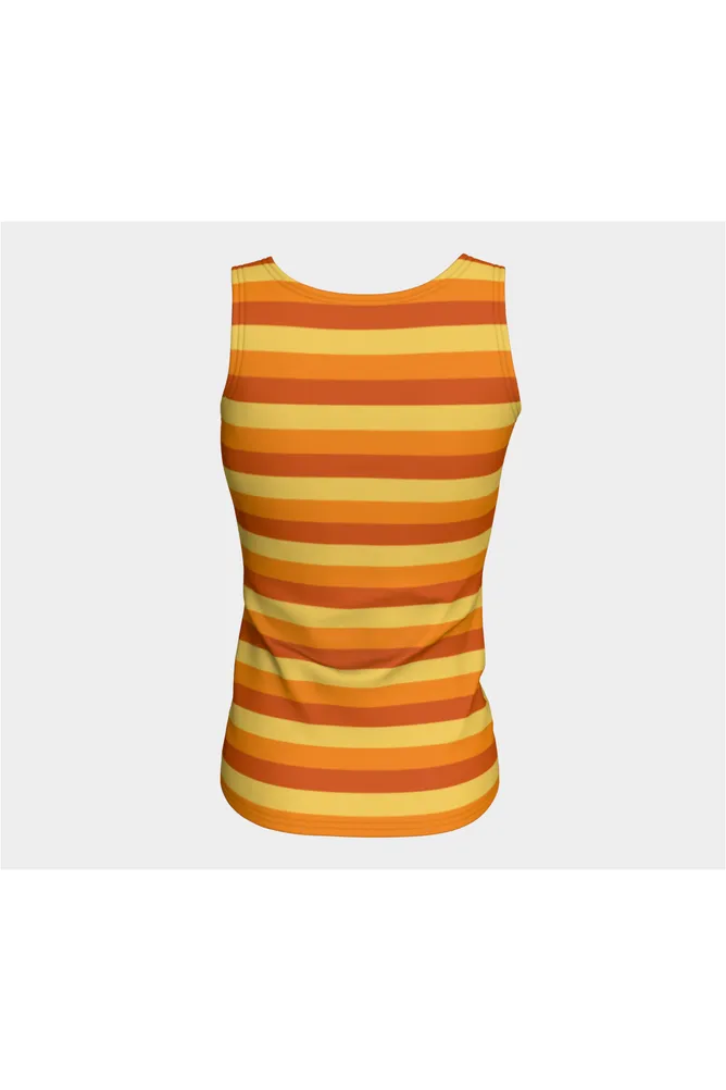 Orange Fitted Tank Top