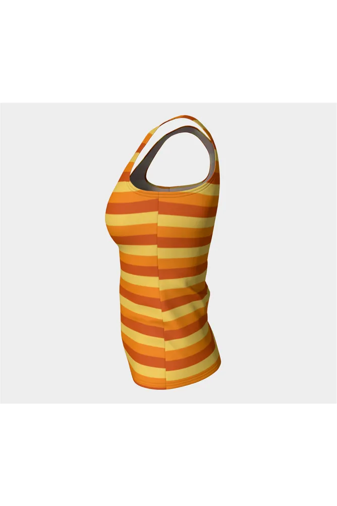 Orange Fitted Tank Top
