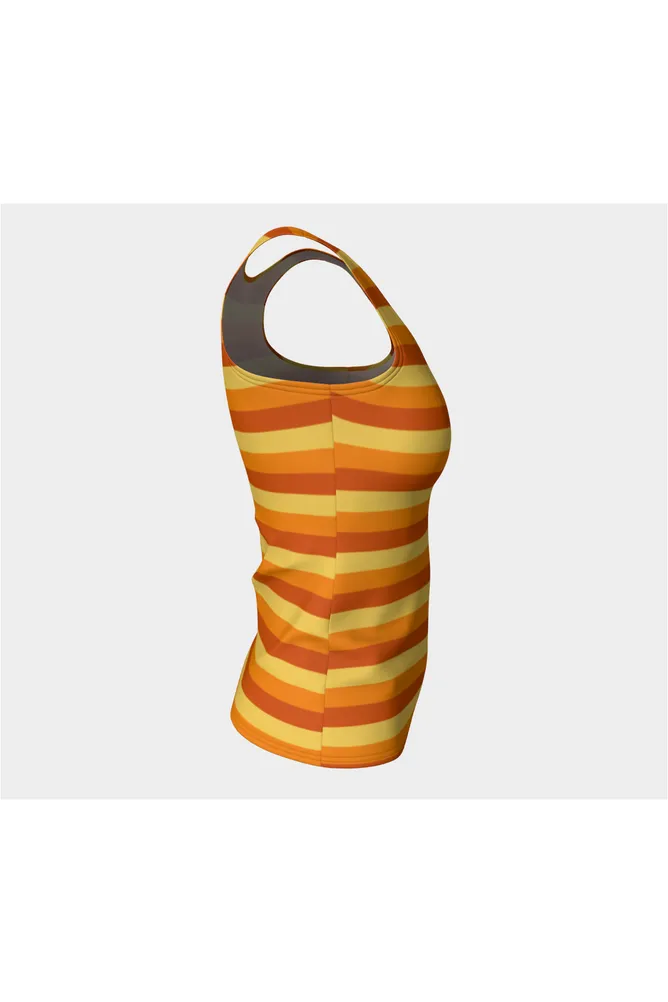 Orange Fitted Tank Top