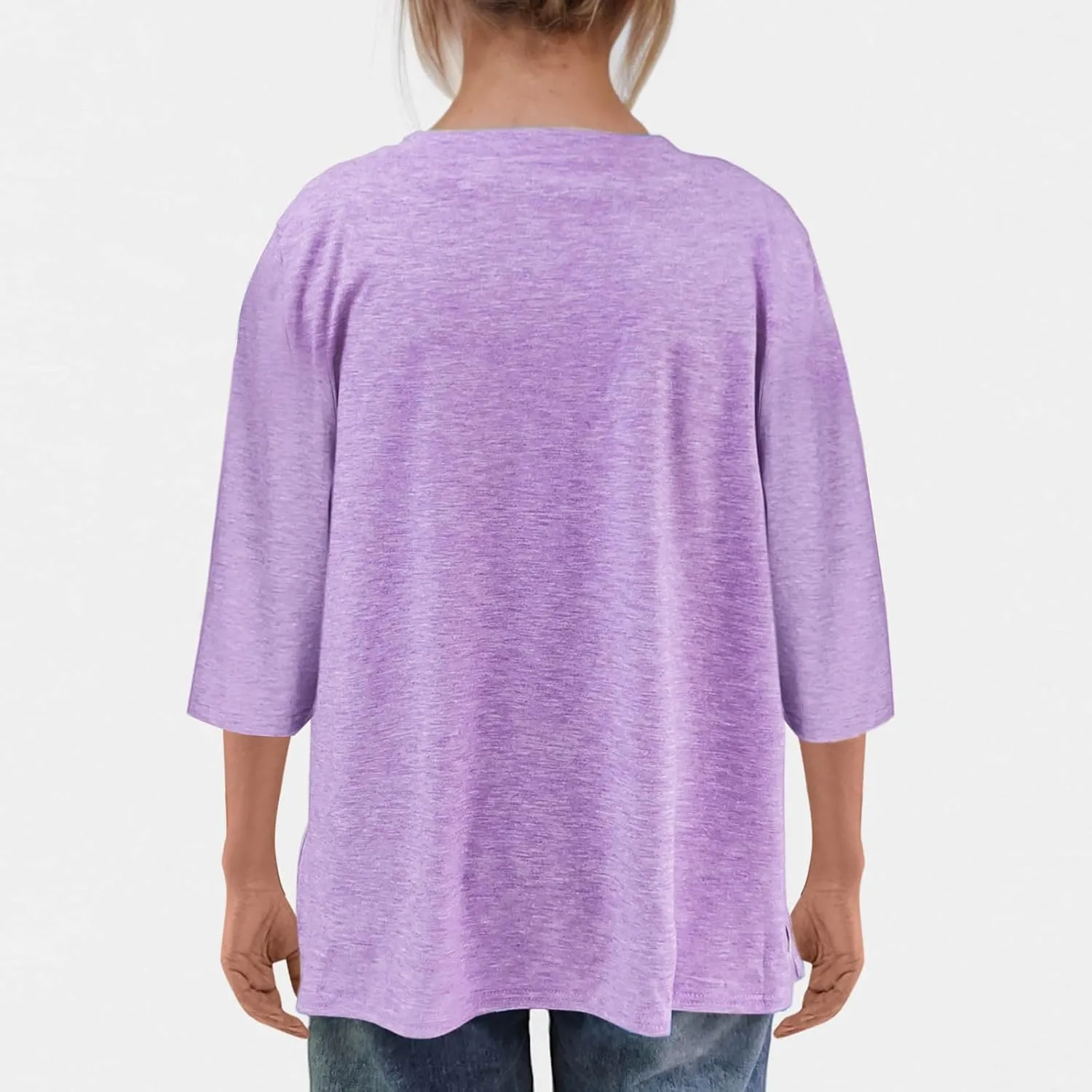 Post Shoulder Surgery Shirts for Women Tear Away 3/4 Tops After Rotator Cuff Shirts Chemo Port Adaptive Clothing