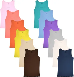 Sexy Basics Tank Tops for Women, Cotton Flex Tank Tops- Multi Packs