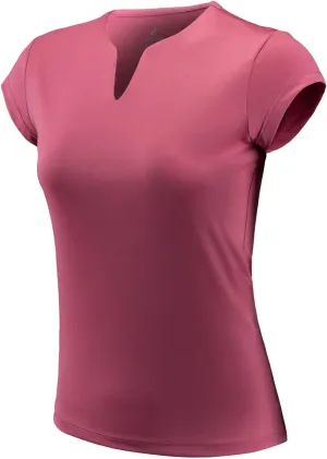 Tennis Shirts for Women Short Sleeves, Solid Golf T Shirts V-Neck Running Pickleball clothes for women