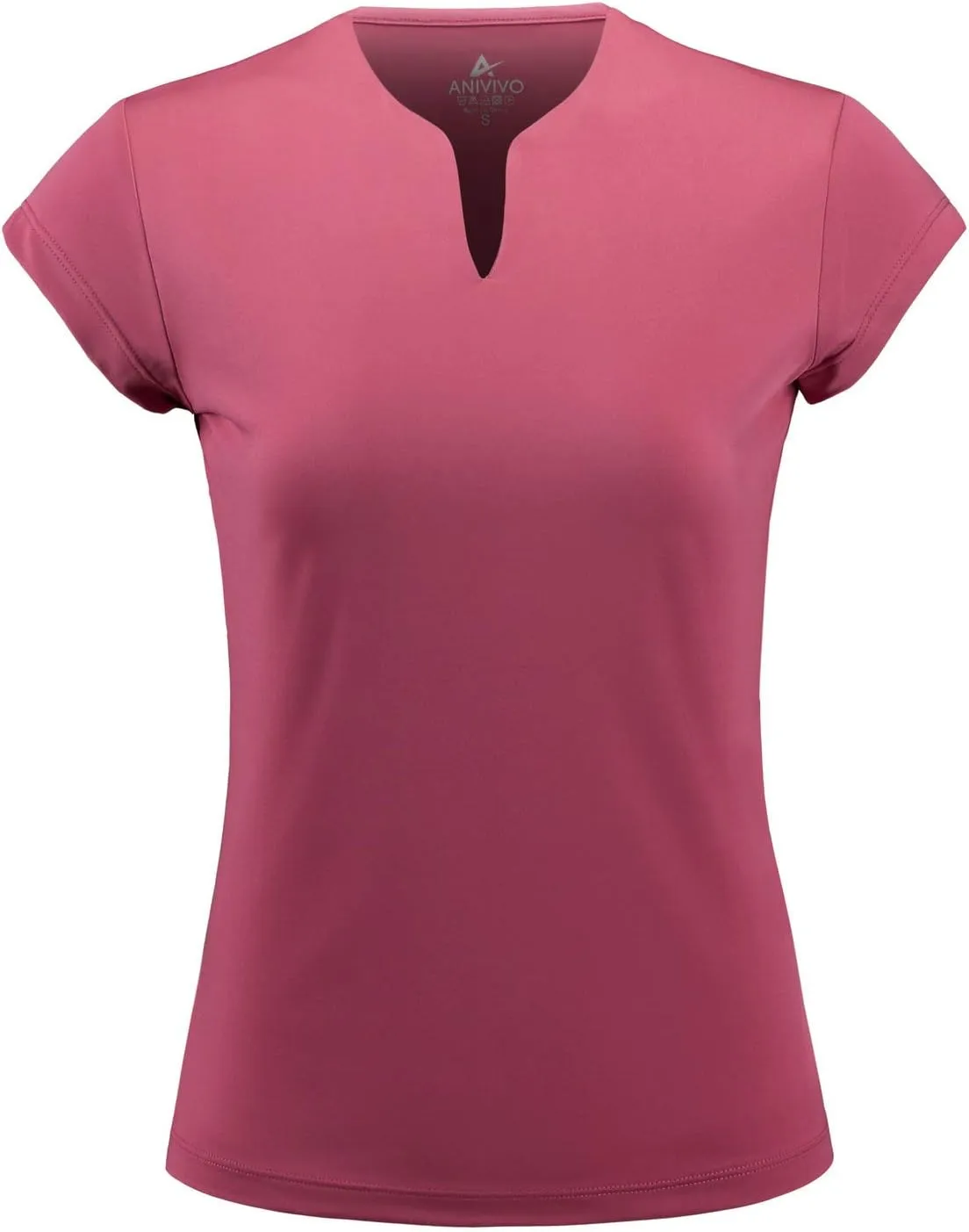 Tennis Shirts for Women Short Sleeves, Solid Golf T Shirts V-Neck Running Pickleball clothes for women