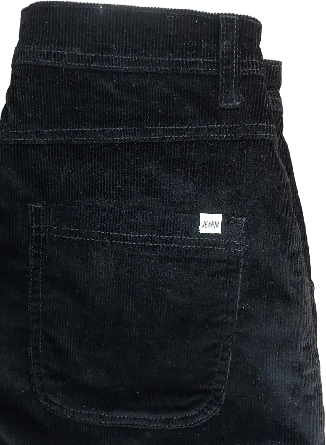 Women Corduroy Skirts Knee Length Ladies High Waisted Stretchy Denim Casual Mid Skirt Wiht Pockets