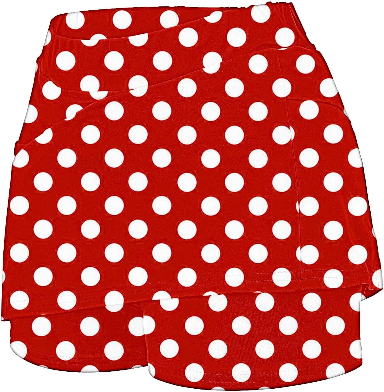 Womens Athletic Skorts with Pockets,High Waisted Tennis Skorts Polka Dot Print Golf Yoga Culottes Shorts Skirt